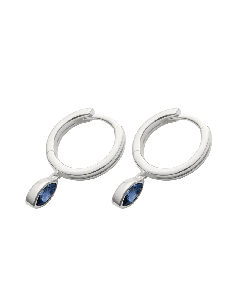 Kirstin Ash Earrings Kirstin Ash Ink Drop Hoop Earrings – Silver & 18K Gold Plated