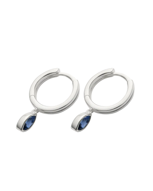 Kirstin Ash Earrings Kirstin Ash Ink Drop Hoop Earrings – Silver & 18K Gold Plated