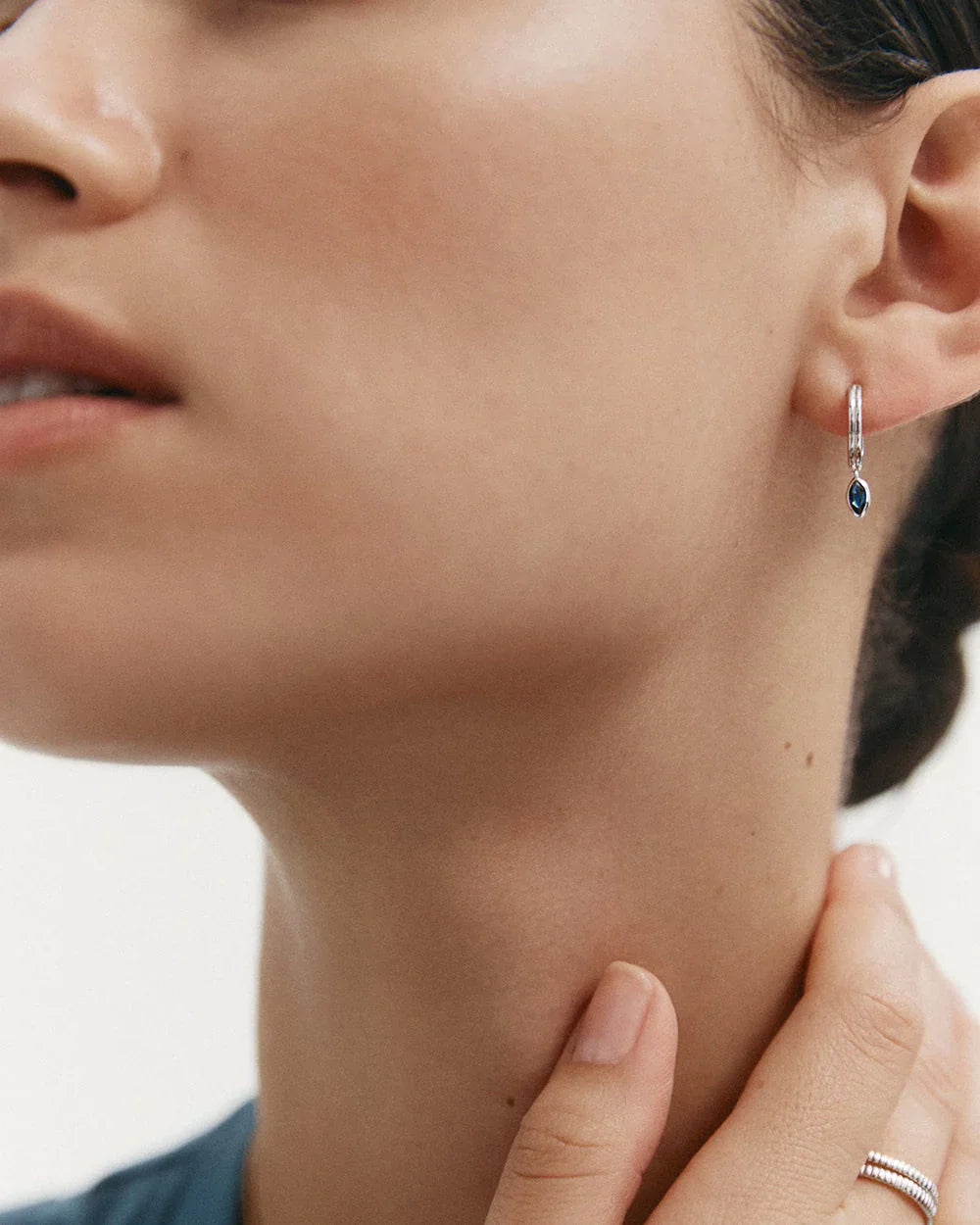 Kirstin Ash Earrings Gold Kirstin Ash Ink Drop Hoop Earrings – Silver & 18K Gold Plated