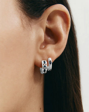 Kirstin Ash Earrings Kirstin Ash Ink Texture Huggies (18K Gold Plated & Silver)