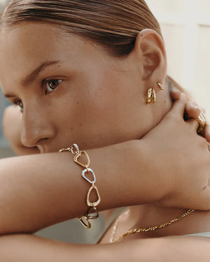 Kirstin Ash Earrings Kirstin Ash Presence Hoops (18K Gold Plated & Silver)