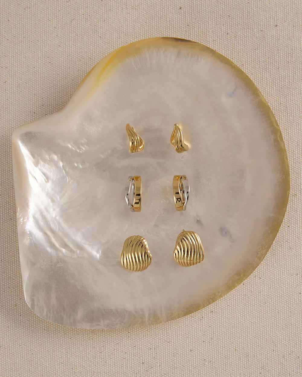 Kirstin Ash Earrings Kirstin Ash Rise Hoops (18K Gold Plated & Silver)