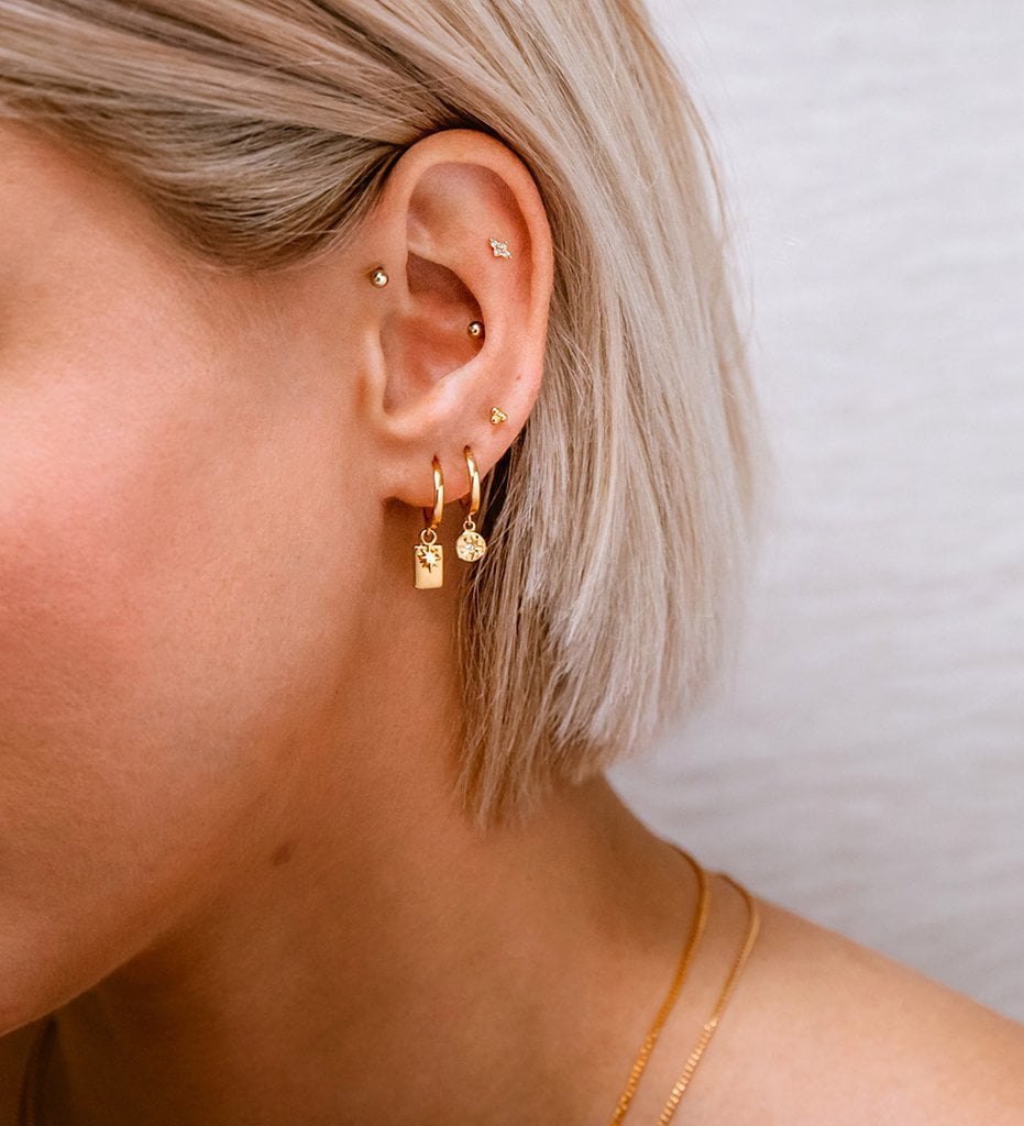Kirstin Ash Earrings Yellow Gold Kirstin Ash Star coin hoops