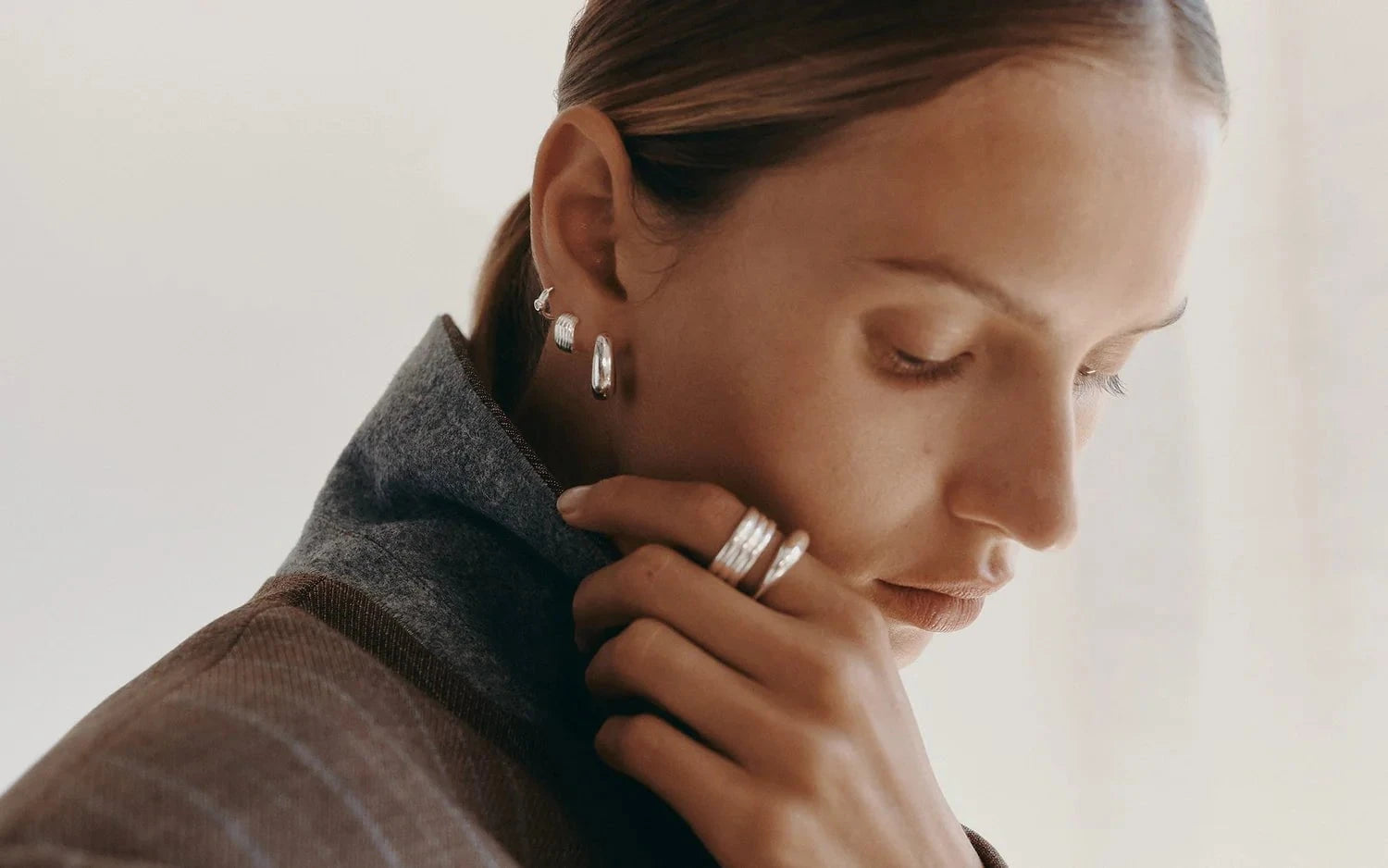 Kirstin Ash Earrings Silver / Gold Kirstin Ash Stillness Topaz Hoops