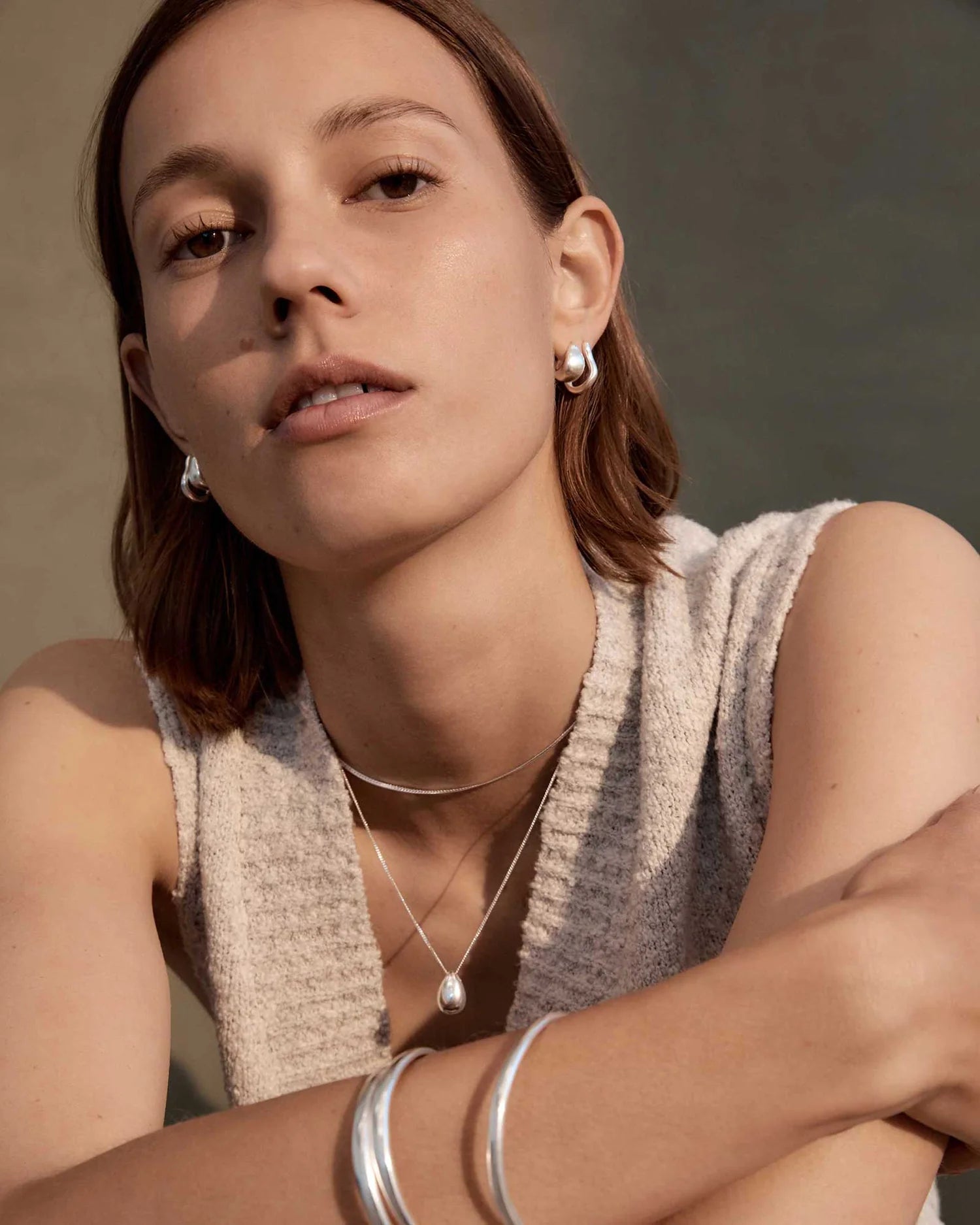 Kirstin Ash Earrings Silver Kirstin Ash Tresor Small Earrings