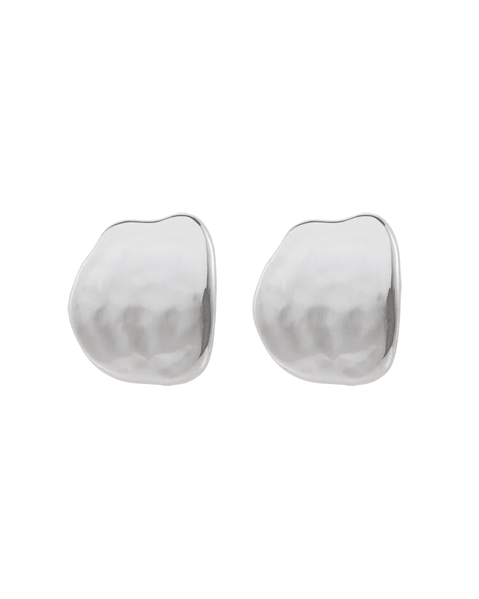 Kirstin Ash Earrings Silver Dawn  Oversized Stud Earrings