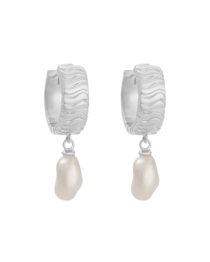 Kirstin Ash Earrings Silver Isole Pearl Earrings