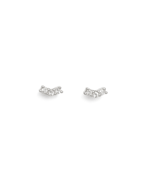 Kirstin Ash Earrings Silver Kirstin Ash Contour topaz stud earrings