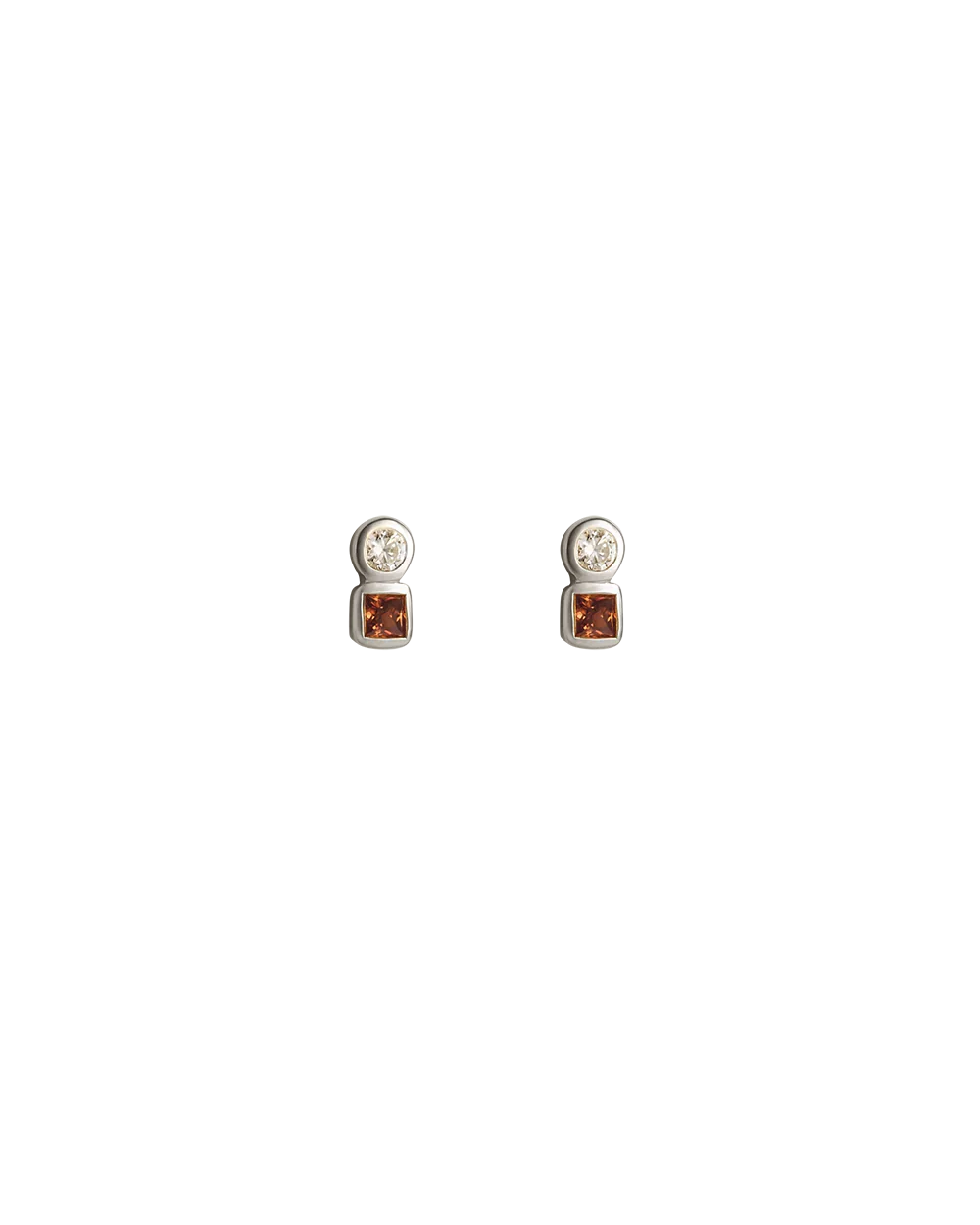 Kirstin Ash Earrings Silver Kirstin Ash Ember CZ Stud Earrings – Silver & 18K Gold Plated