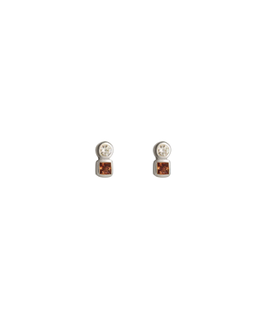 Kirstin Ash Earrings Silver Kirstin Ash Ember CZ Stud Earrings – Silver & 18K Gold Plated