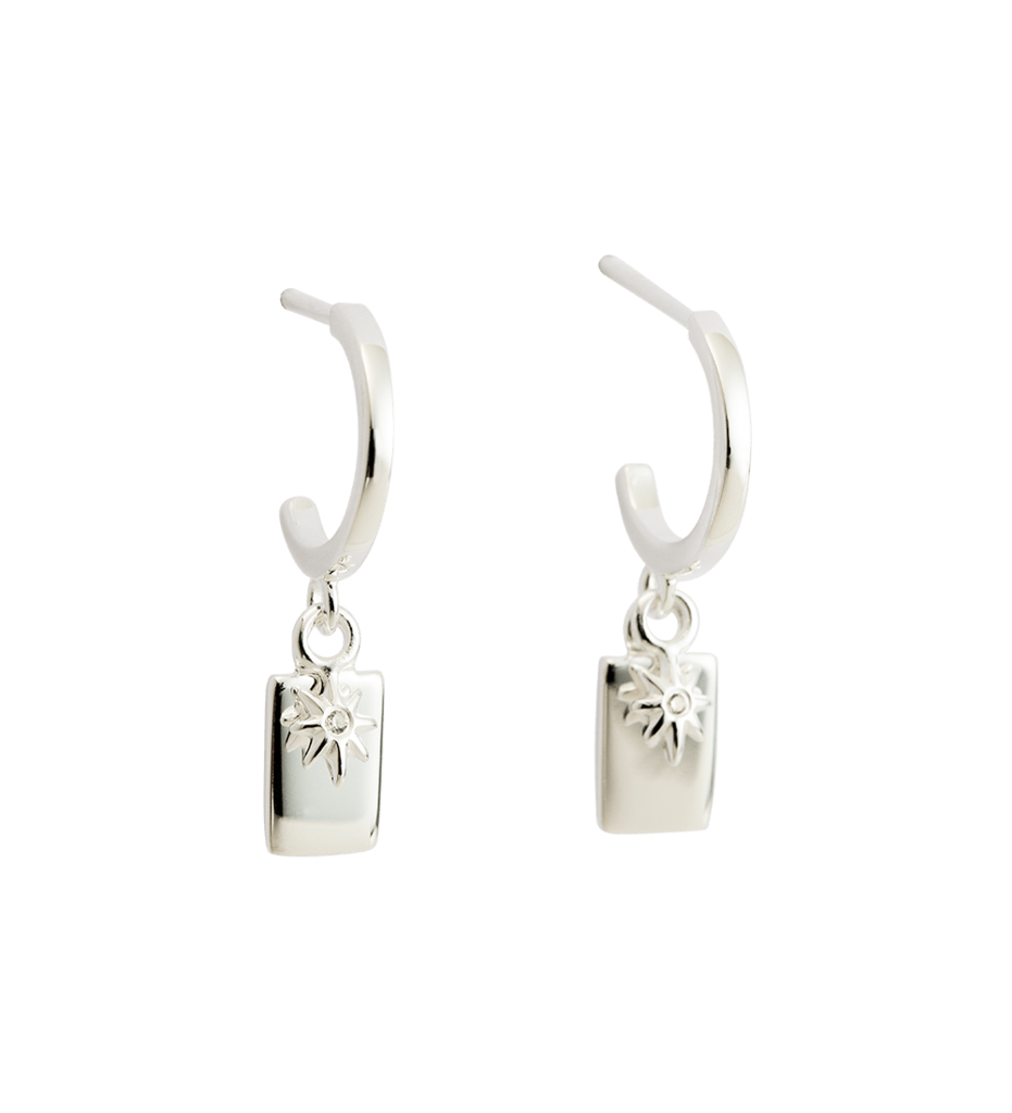 Kirstin Ash Earrings Silver Kirstin Ash Guiding Star Hoops