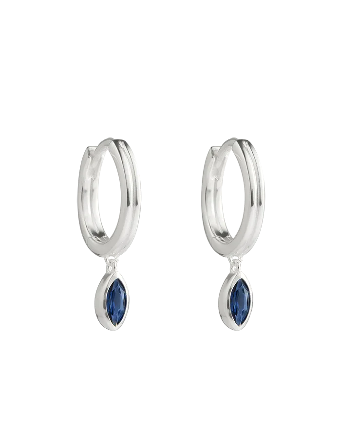 Kirstin Ash Earrings Silver Kirstin Ash Ink Drop Hoop Earrings – Silver & 18K Gold Plated