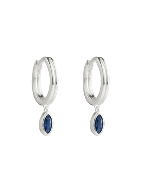 Kirstin Ash Earrings Silver Kirstin Ash Ink Drop Hoop Earrings – Silver & 18K Gold Plated