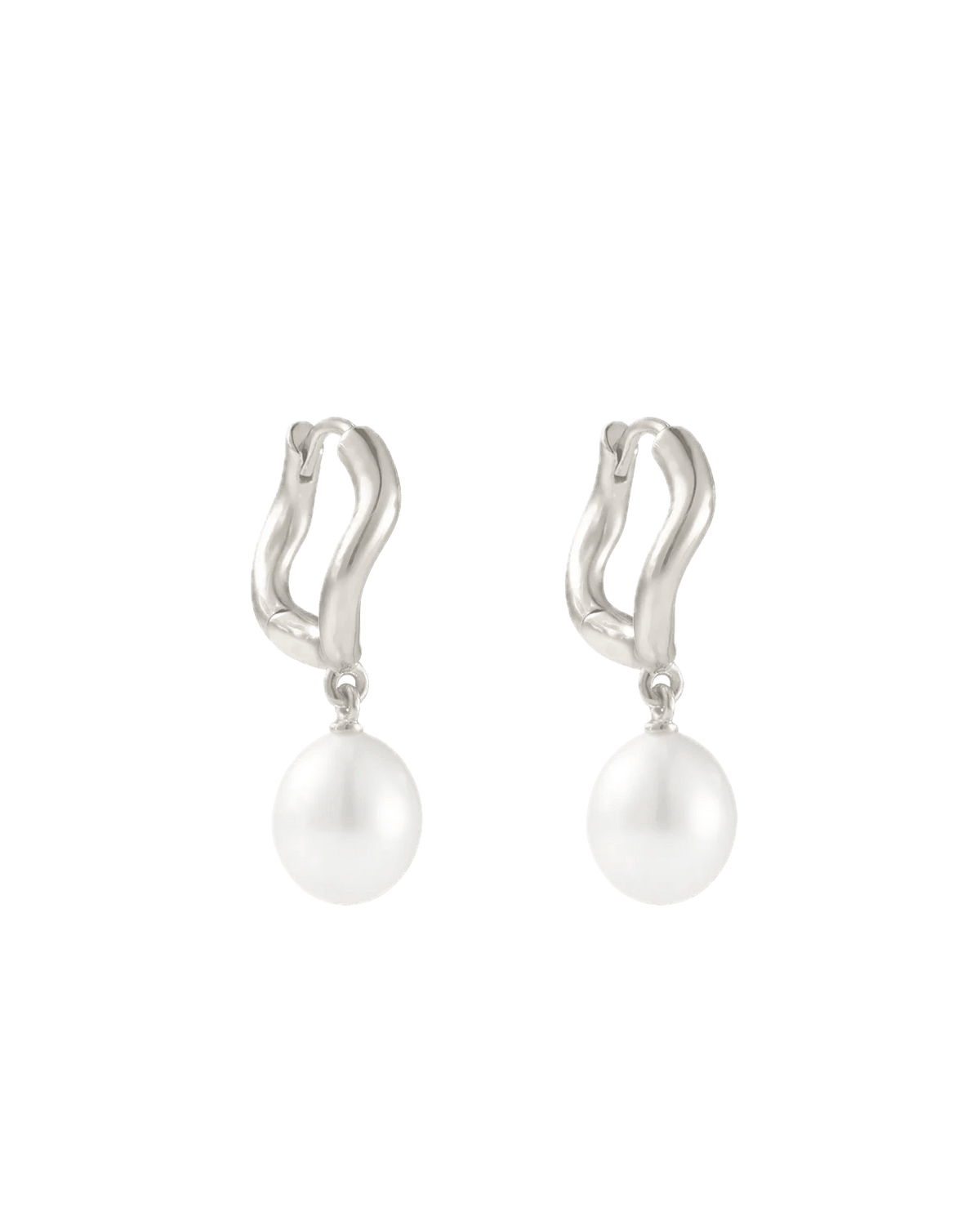 Kirstin Ash Earrings Silver Kirstin Ash Maris Pearl Hoop