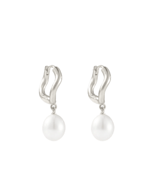 Kirstin Ash Earrings Silver Kirstin Ash Maris Pearl Hoop