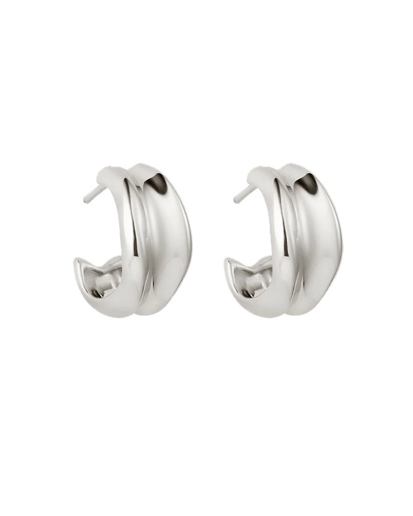 Kirstin Ash Earrings Silver Kirstin Ash Presence Hoops (18K Gold Plated & Silver)