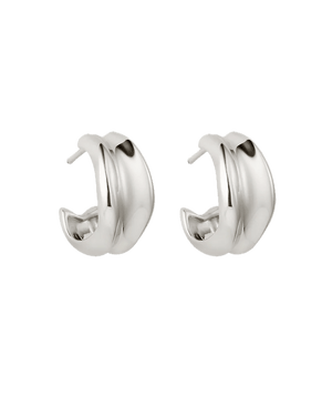 Kirstin Ash Earrings Silver Kirstin Ash Presence Hoops (18K Gold Plated & Silver)