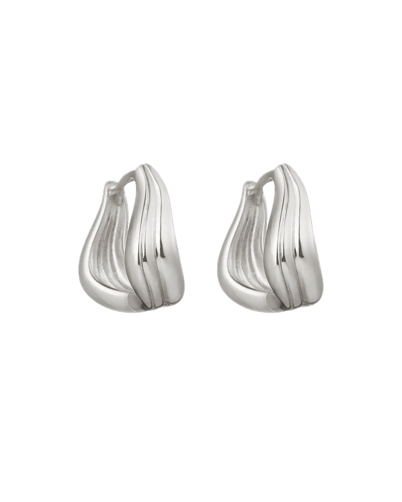 Kirstin Ash Earrings Silver Kirstin Ash Rise Hoops (18K Gold Plated & Silver)