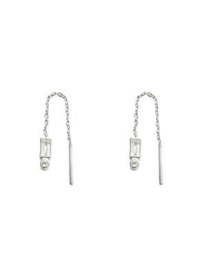 Kirstin Ash Earrings Silver Kirstin Ash Vantage Topaz Threader