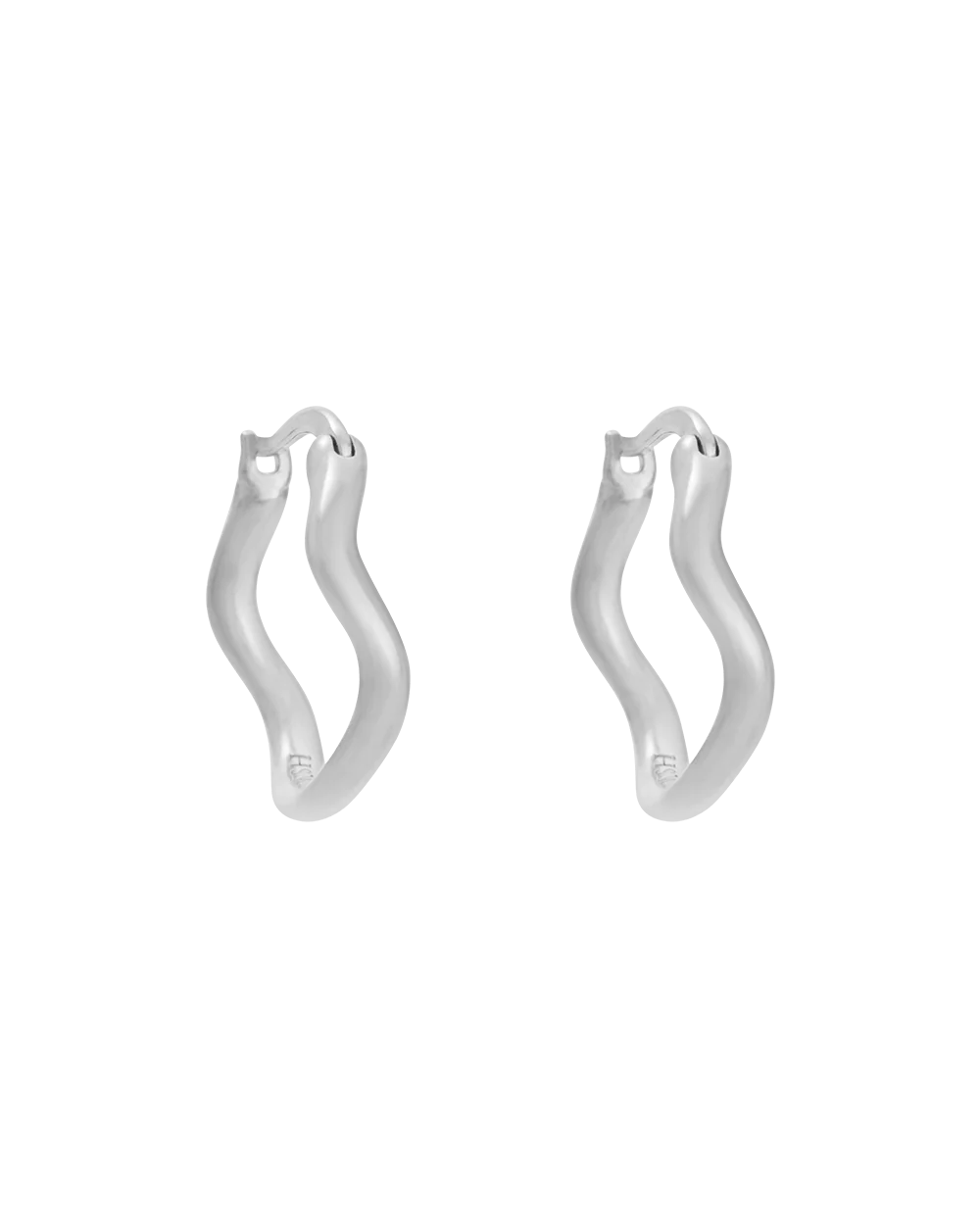 Kirstin Ash Earrings Silver Onda Hoop Earrings