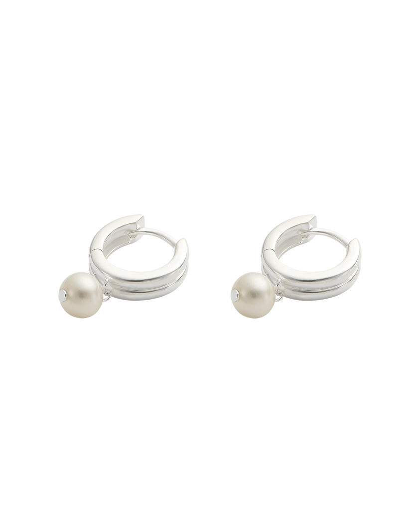 Kirstin Ash Earrings Solace Pearl Hoop Earrings