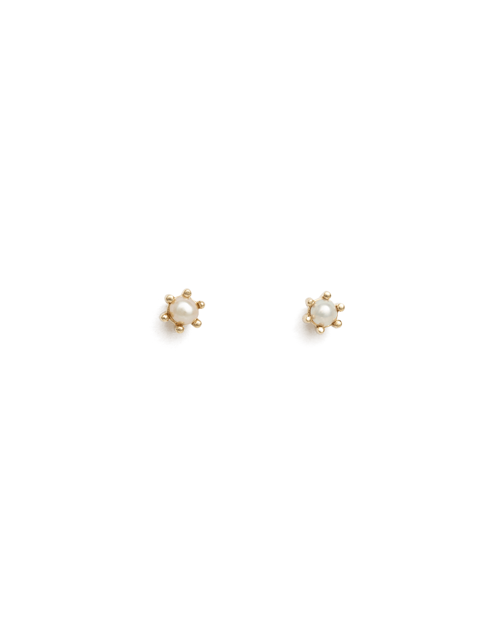 Kirstin Ash Earrings Solid Gold Kirstin Ash petite pearl studs earrings