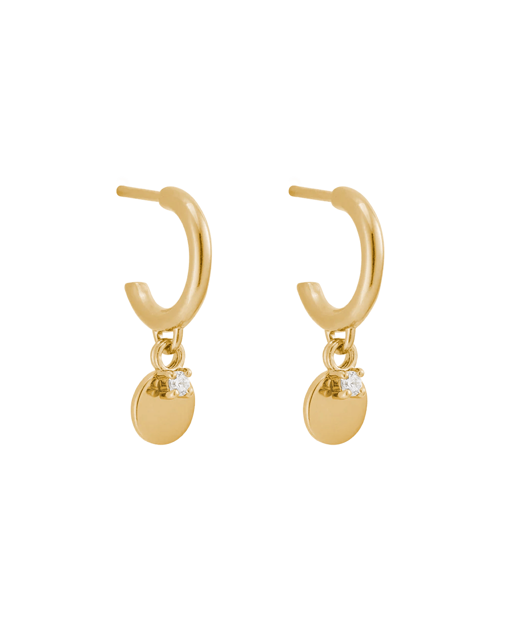 Kirstin Ash Earrings Yellow Gold Honour Hoops