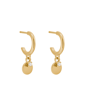 Kirstin Ash Earrings Yellow Gold Honour Hoops