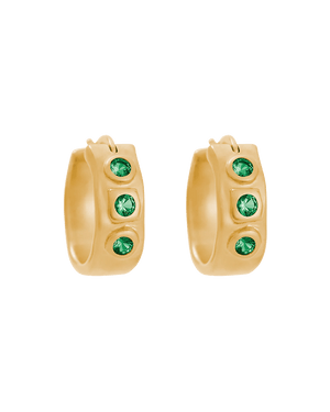 Kirstin Ash Earrings Yellow Gold Il Mare hoops