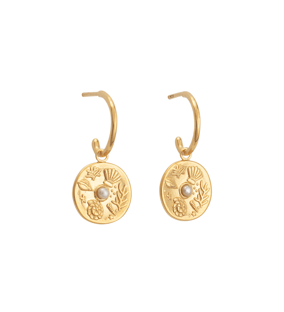 Kirstin Ash Earrings Yellow Gold Kirstin Aah By the sea hoops