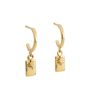 Kirstin Ash Earrings Yellow Gold Kirstin Ash Guiding Star Hoops