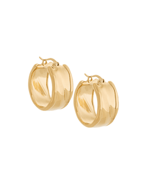 Kirstin Ash Earrings Yellow Gold Kirstin Ash Molten Hoop Earrings