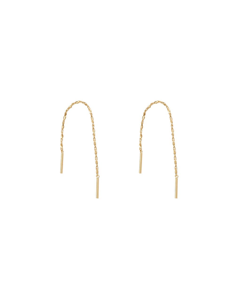 Kirstin Ash Earrings Yellow Gold Lucia Threader Earrings