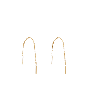 Kirstin Ash Earrings Yellow Gold Lucia Threader Earrings