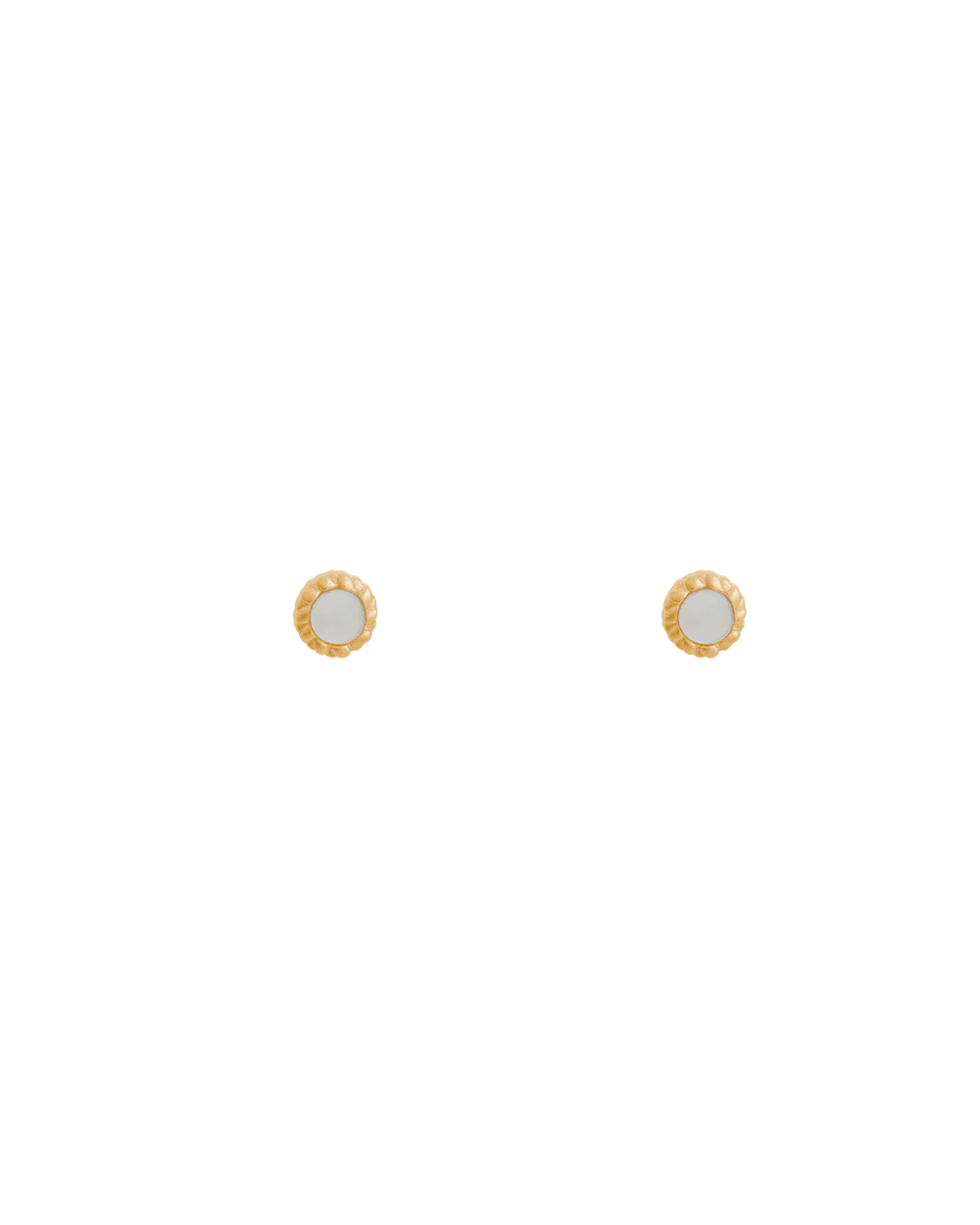 Kirstin Ash Earrings Yellow Gold Perla Stud Earrings