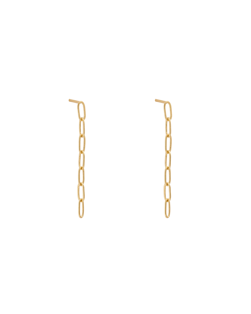 Kirstin Ash Earrings Yellow Gold Rue Chain Earrings