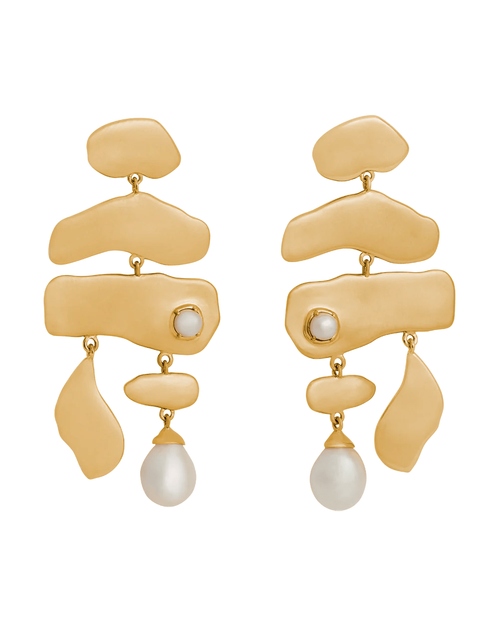 Kirstin Ash Earrings Yellow Gold Vacanza Earrings