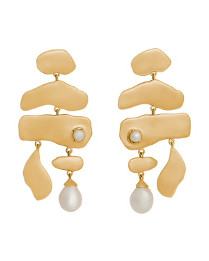 Kirstin Ash Earrings Yellow Gold Vacanza Earrings