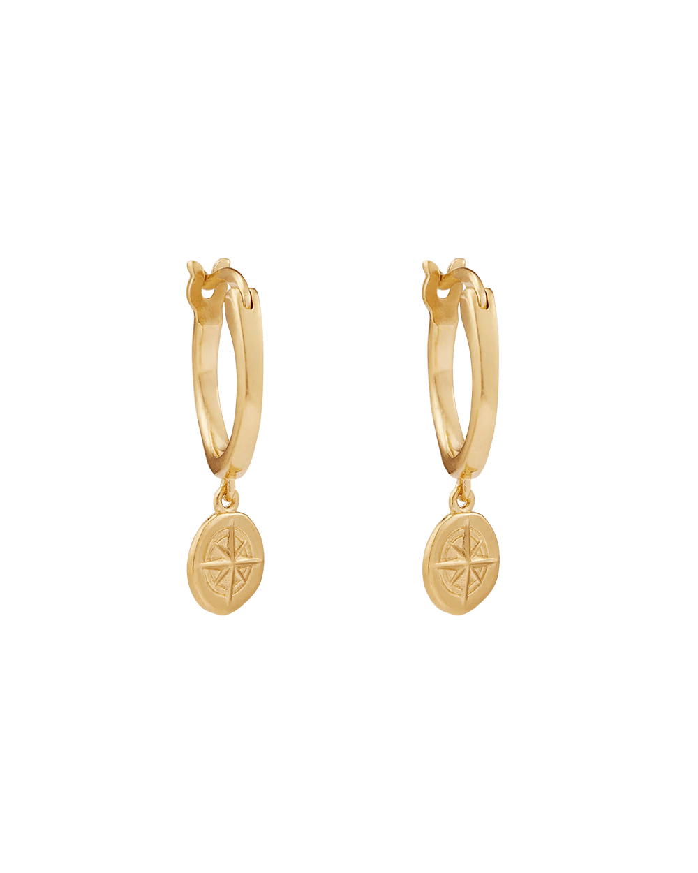 Kirstin Ash Earrings Yellow Gold Wander Hoops Earrings