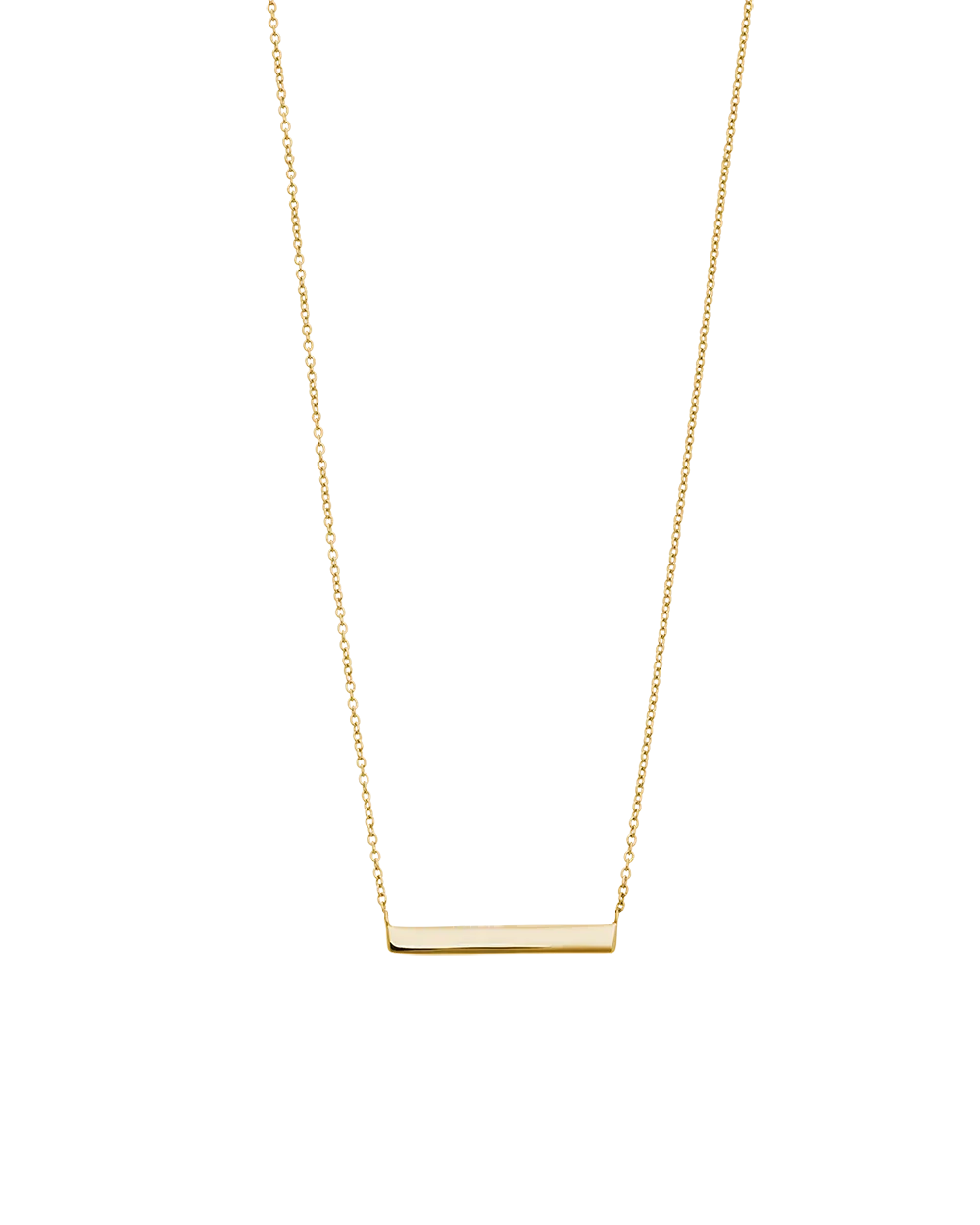 Kirstin Ash Necklaces Gold Kirstin Ash Engravable Petite Bar Necklace – Gold Vermeil & Sterling Silver