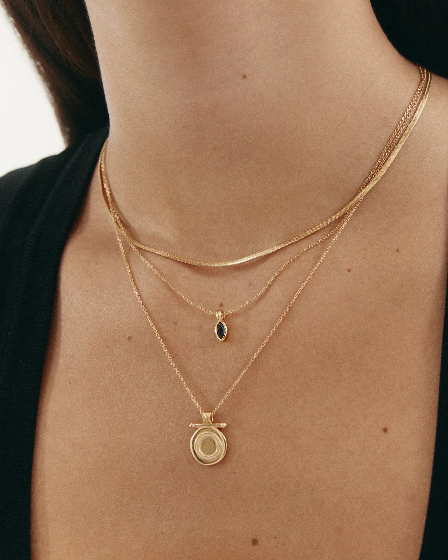 Kirstin Ash Necklaces Gold Kirstin Ash Elemental Herringbone Chain