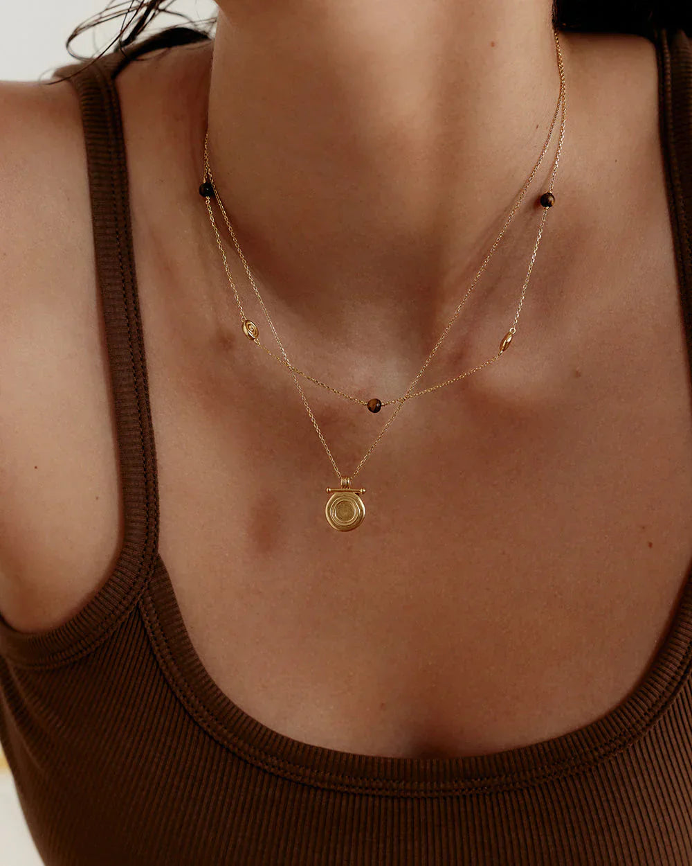 Kirstin Ash Necklaces Gold Kirstin Ash Tempo Tigers Eye  Necklace