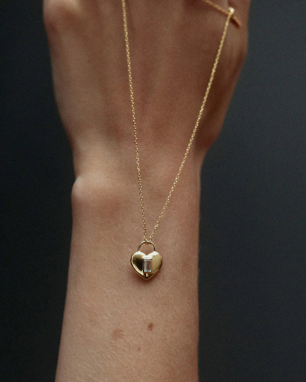 Kirstin Ash Necklaces Gold Kirstin ash Vera Heart Lock Necklace