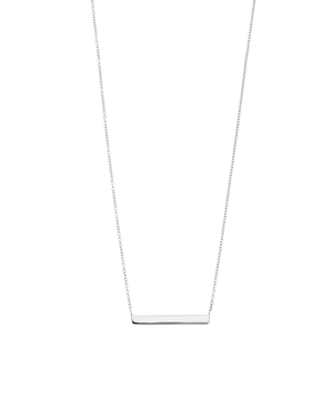 Kirstin Ash Necklaces Silver Kirstin Ash Engravable Petite Bar Necklace – Gold Vermeil & Sterling Silver