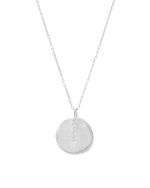 Kirstin Ash Necklaces Silver Kirstin Ash Sun Lines Coin Necklace