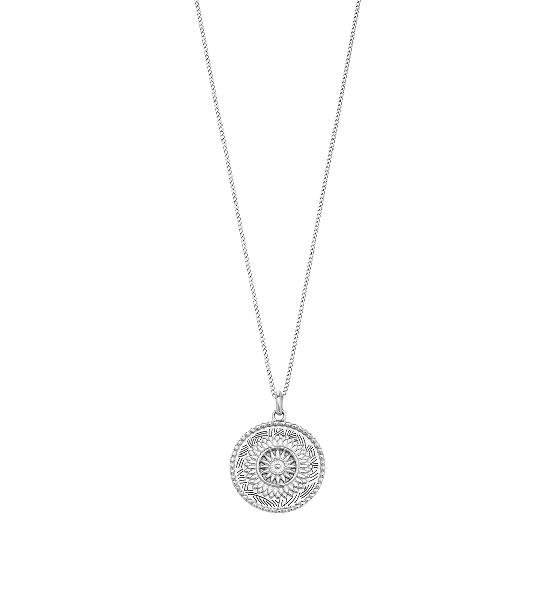 Kirstin Ash Necklaces Silver Kirstin Ash Traveller Coin Necklace – Gold Vermeil & Silver