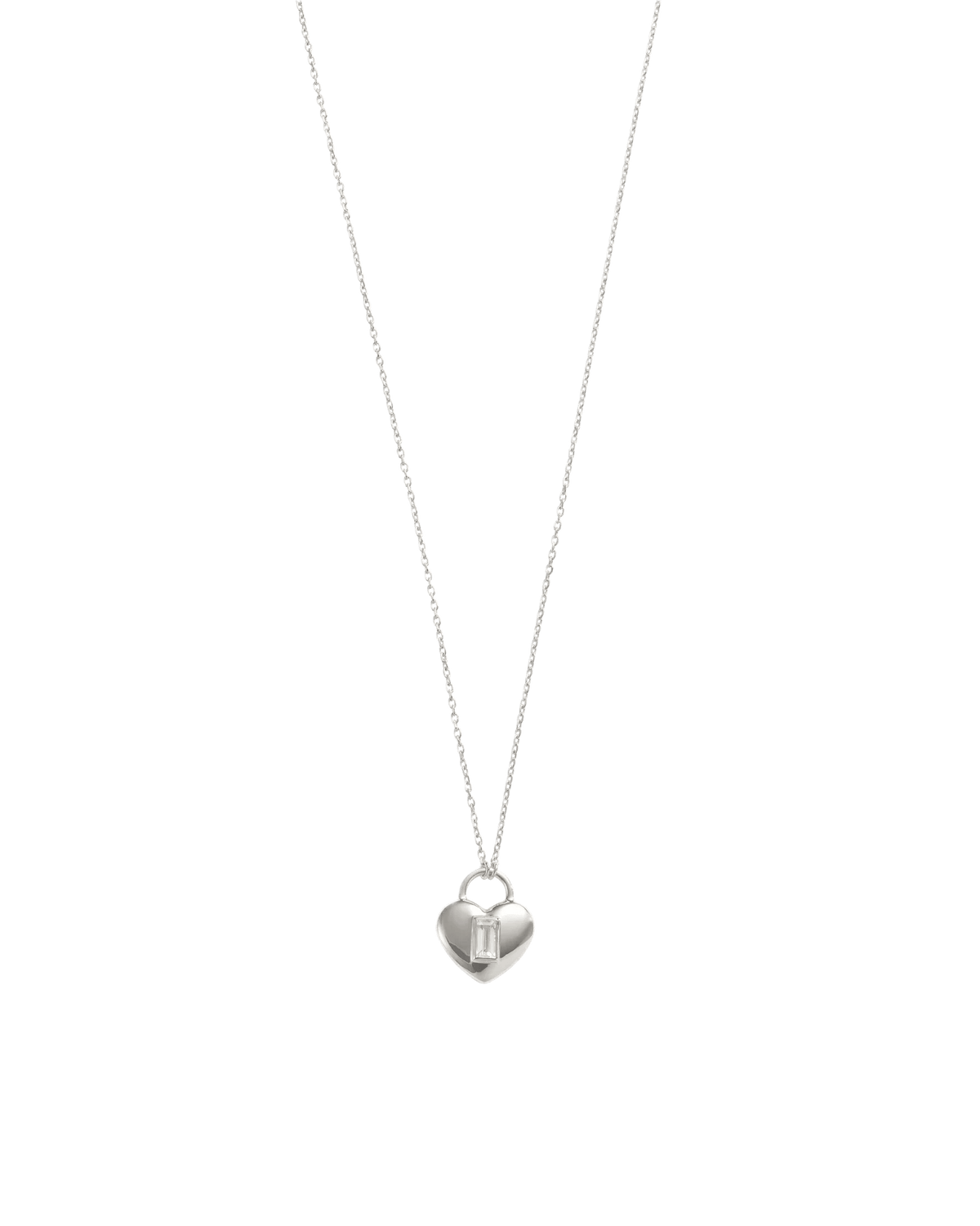 Kirstin Ash Necklaces Silver Kirstin ash Vera Heart Lock Necklace