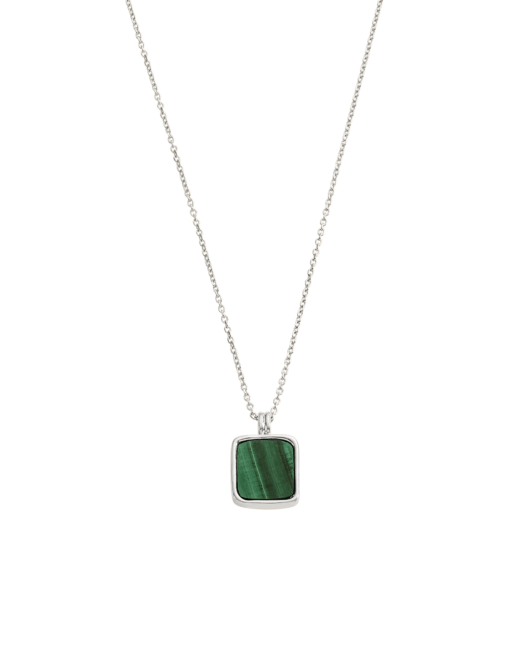 Kirstin Ash Necklaces Silver / Malachite Stone Pendant Necklace