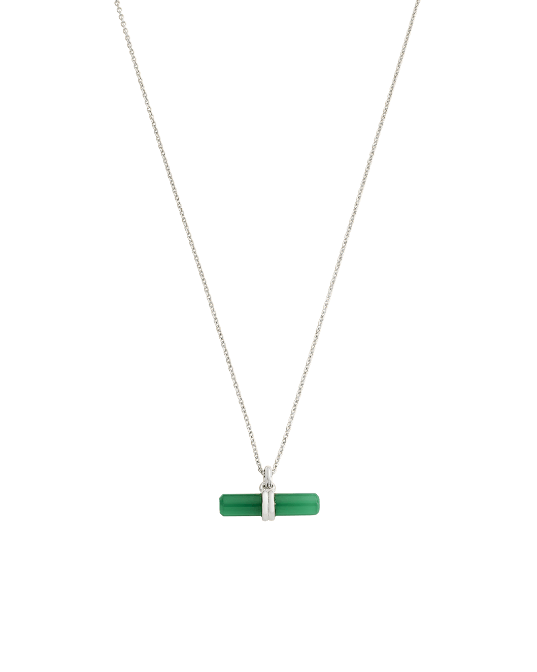 Kirstin Ash Necklaces Silver / Malachite T-Bar Necklace