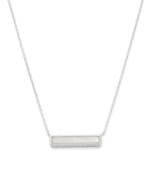 Kirstin Ash Necklaces Silver Pearla Bar Necklace